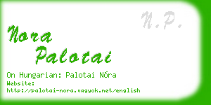 nora palotai business card