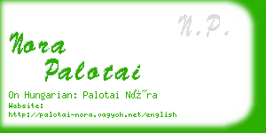 nora palotai business card